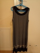 Sukienka granatowa wzór 32  XXS MONTEGO 