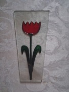Witraż Czerwony Tulipan 