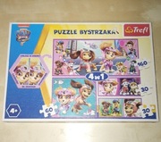 Puzzle Trefl 4 w 1 - Psi patrol (Puzzle bystrzaka)