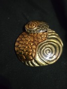 Piękna Stara Broszka Ręczna Robotą 