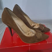 Nowe szpilki / czółenka - skóra naturalna, zamsz, Sala, r. 39