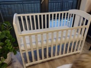 Łóżeczko Drewex 120x60 białe + materac Hevea