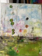 Pejzaż abstrakcyjny 40x50cm ręcznie malowany na płótnie