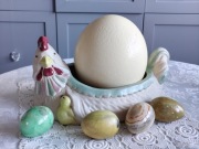 Ceramiczna kura, rękodzieło skandynawskie, duża 