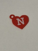 Brelok z wybraną przez siebie literą - serce 