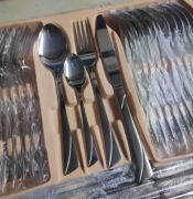 Sztućce połysk 72 el komplet sztućców 12 osób