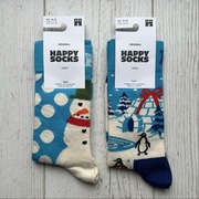 Zestaw skarpet świątecznych Happy Socks Jumbo Snowman Igloo 36-40 crew