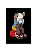 Plakat A3 42x30 Nike x Kaws Y2K do pokoju