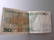 Banknot kolekcjonerski z czasów PRL - 50 zł