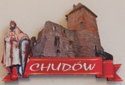 Magnes na lodówkę z Polski - Chudów - Zamek i rycerz bez ramki 85x58