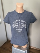 Superdry t-shirt męski S/M Copper Label szary melanż 