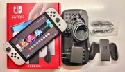 Nintendo Switch Oled Biały + etui + karta 256