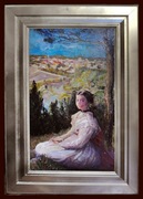 "Włoski pejzaż z dziewczyną"