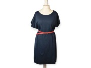 Jean Paul Sukienka Tunika 100% Bawełna Granatowa Oversize 44 46 BDB