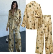 ZARA komplet zestaw 100% jedwab koszula+spodnie, ZW COLLECTION , M/L - L