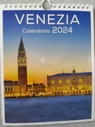 Kalendarz ścienny / biurkowy VENEZIA 2024 Wenecja ok. 20x15cm Made in Italy