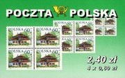 Zeszycik znaczkowy Dworki polskie (4 x 3498 Dwór z Żyrzyna) - Poczta Polska