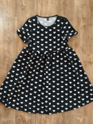 Urocza sukienka Shein w białe serca, Rozmiar XL/44