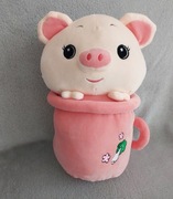 Świnka w kubku maskotka 