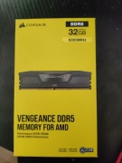 Corsair Vengeance RAM DDR5 32GB (2x16) 6000 Mhz CL30 NOWE, FAKTURA