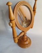 Zabytkowe, drewniane lustro toaletowe lata ' 70