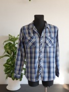 Elegancka koszula bawełniana granatowa w kratkę L  Hpuse Clth