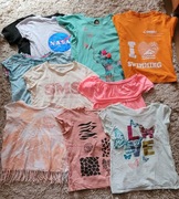 10 szt T-shirt koszulki letnie 134/140