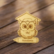 Medal drewniany sklejka na zakończenie roku rozpoczęcie roku pasowanie