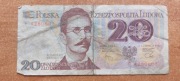 Banknot 20 zł z 1982r, Seria F