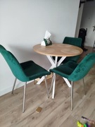 Zestaw do jadalni Stół średnica 80 cm+ 4 krzesła 