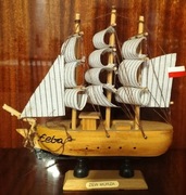 Pamiątka z Łeby statek "ZEW MORZA" 