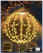 Redefun Oświetlenie bożonarodzeniowe, kula zewnętrzna, 30 cm, 200 diod LED 