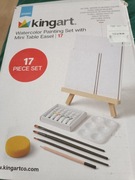 Zestaw farb akwarele + sztaluga Kingart 17 piece