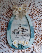 Wielkanocna ozdoba – komplet ręcznie zdobionych zawieszek