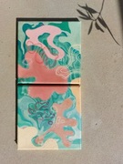 Dyptyk „Sensoryczna Abstrakcja” obraz abstrakcyjny farby akrylowe