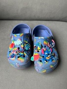 Crocs Fioletowe z Przypinkami Stitch Clog C12 Rozmiar 29-30 lato klapki