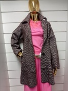 Płaszcz alpakowy ,czekoladowy ,jodełka rozmiar uniwersalny 