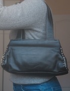 Radley London skórzana torebka czarna skóra naturalna jamnik bagietka