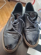 luftpolster.  półbuty damskie lakierowane skóra naturalna 