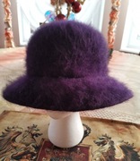 Kapelusz damski fioletowy