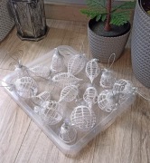 Ręcznie robione swiąteczne bombki, dzwonki szydełkowe 16szt. Vintage/Boho