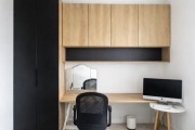 meble biurowe, biurko, czarna szafa, szafka, dąb Nebraska Egger, loft