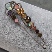 Duża ozdobna broszka agrafka