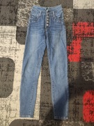 Spodnie wysoki stan na guziki 