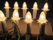 Lampki choinkowe PRL retro światełka na choinkę białe vintage 