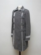 GAP szary welurowy plaszcz styl militarny 38 M