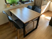 Stół Dębowy Industrialny 120x80cm Metalowe Nogi