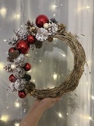 Wieniec wianek stroik 50 cm Bożonarodzeniowy