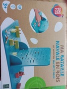 Gra w Statki, drewniana, stan idealny