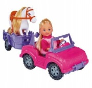 Lalka Simba Evi z jeepem do przewozu koni 5737460